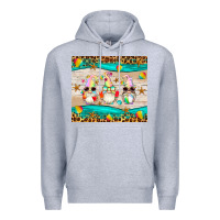 Heather Grey summer gnomes Premium Hoodie - Artiststas