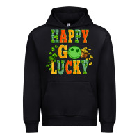 Black happy go lucky  with coin and shamrock Urban Hoodie - Artiststas