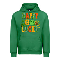 Happy Go Lucky  With Coin And Shamrock Urban Hoodie | Teevron