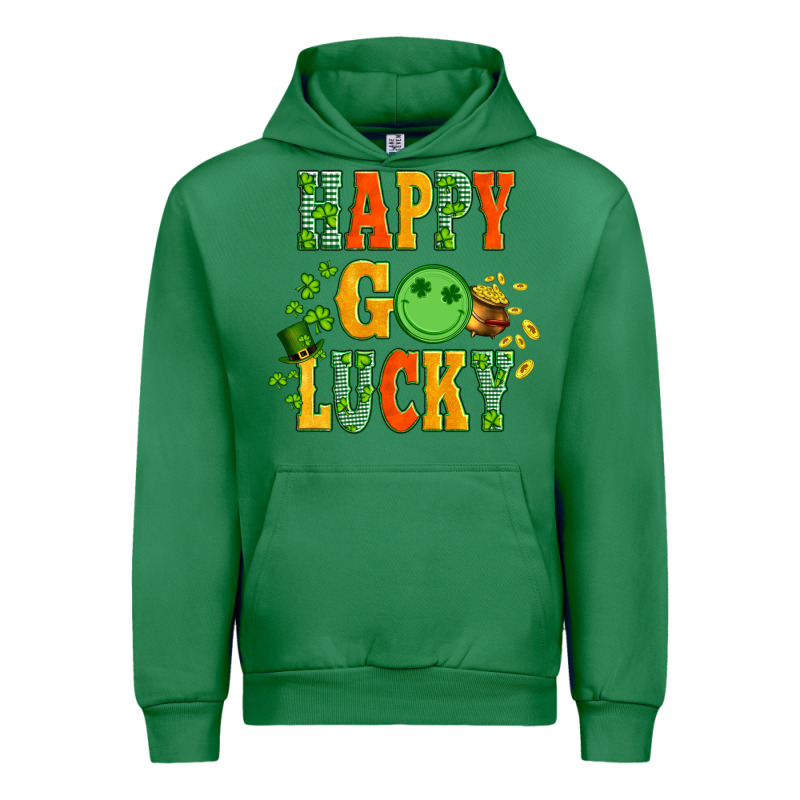 Happy Go Lucky  With Coin And Shamrock Urban Hoodie by Artiststas | Teevron