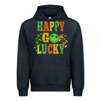 Navy happy go lucky  with coin and shamrock Urban Hoodie - Artiststas