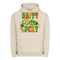 Pigment French Oak happy go lucky  with coin and shamrock Urban Hoodie - Artiststas