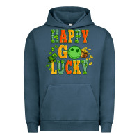 Pigment Midnight Navy happy go lucky  with coin and shamrock Urban Hoodie - Artiststas