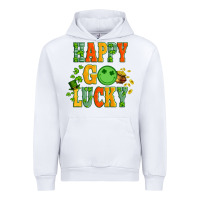 White happy go lucky  with coin and shamrock Urban Hoodie - Artiststas