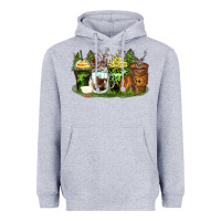 Heather Grey hunter coffee cups Heavyweight Hoodie - Zillion Design Studio