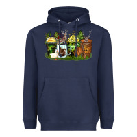 Navy hunter coffee cups Heavyweight Hoodie - Zillion Design Studio