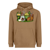 Toasted Coconut hunter coffee cups Heavyweight Hoodie - Zillion Design Studio