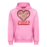 Fuchsia Pink mama's sweetheart baby pig Urban Hoodie - AdoDesignShop