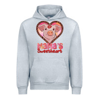Heather Grey mama's sweetheart baby pig Urban Hoodie - AdoDesignShop