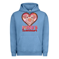 Pigment Pebble Blue mama's sweetheart baby pig Urban Hoodie - AdoDesignShop