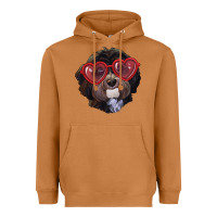 Meerkat Havanese dog with love glasses Heavyweight Hoodie - RanaPortraitStore