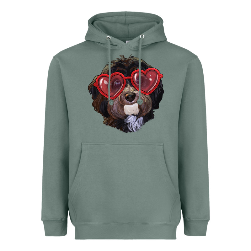 Havanese Dog With Love Glasses Heavyweight Hoodie by RanaPortraitStore | Teevron