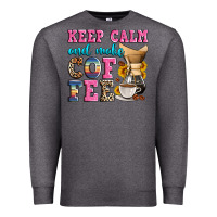 Charcoal Heather keep calm and make coffee Premium Sweatshirt - Zillion Design Studio