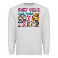 Dove Grey keep calm and make coffee Premium Sweatshirt - Zillion Design Studio