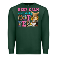 Sports Green keep calm and make coffee Premium Sweatshirt - Zillion Design Studio