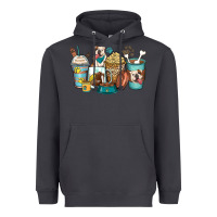 English Bulldog Coffee Cups Heavyweight Hoodie | Teevron