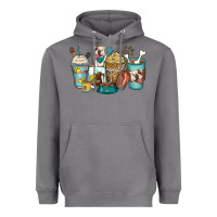 Storm english bulldog coffee cups Heavyweight Hoodie - Zillion Design Studio