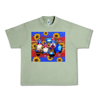 Oil Green American flag gnomes truck sunflowers star leopard glitter Urban Heavy Tee - Artiststas
