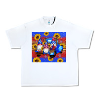 White American flag gnomes truck sunflowers star leopard glitter Urban Heavy Tee - Artiststas