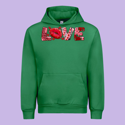 Love With Kiss Urban Hoodie Designed By Adodesignshop