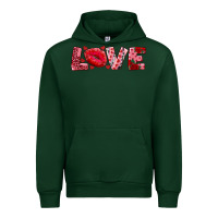 Forest Green love with kiss Urban Hoodie - AdoDesignShop