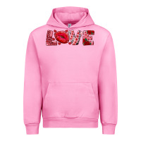 Fuchsia Pink love with kiss Urban Hoodie - AdoDesignShop
