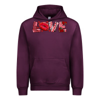 Mauve Wine love with kiss Urban Hoodie - AdoDesignShop