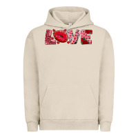 Pigment French Oak love with kiss Urban Hoodie - AdoDesignShop