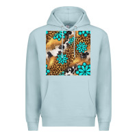 Blue Mist western turquoise gemstone seamless pattern Premium Hoodie - BundleAndBundleShop