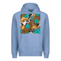 Colony Blue western turquoise gemstone seamless pattern Premium Hoodie - BundleAndBundleShop