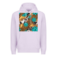 Lilac western turquoise gemstone seamless pattern Premium Hoodie - BundleAndBundleShop