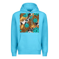 Ocean Blue western turquoise gemstone seamless pattern Premium Hoodie - BundleAndBundleShop