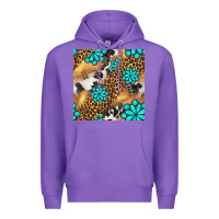 Purple western turquoise gemstone seamless pattern Premium Hoodie - BundleAndBundleShop