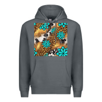 Rock western turquoise gemstone seamless pattern Premium Hoodie - BundleAndBundleShop