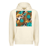 Sandshell western turquoise gemstone seamless pattern Premium Hoodie - BundleAndBundleShop