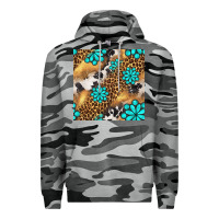 Slate Camo western turquoise gemstone seamless pattern Premium Hoodie - BundleAndBundleShop