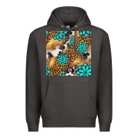 Smoke western turquoise gemstone seamless pattern Premium Hoodie - BundleAndBundleShop