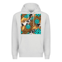 Dove Grey western turquoise gemstone seamless pattern Premium Hoodie - BundleAndBundleShop