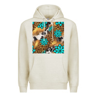 Oatmeal Heather western turquoise gemstone seamless pattern Premium Hoodie - BundleAndBundleShop