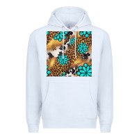 White western turquoise gemstone seamless pattern Premium Hoodie - BundleAndBundleShop