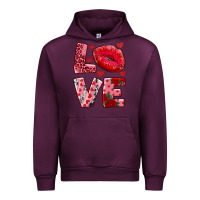 Mauve Wine love kiss Urban Hoodie - AdoDesignShop