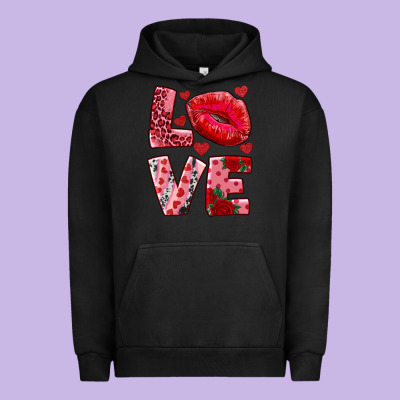 Love Kiss Urban Hoodie Designed By Adodesignshop