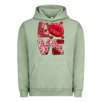 Pigment Oil Green love kiss Urban Hoodie - AdoDesignShop