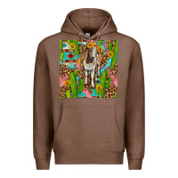 Chestnut western boer goat seamless pattern Premium Hoodie - BundleAndBundleShop