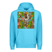 Ocean Blue western boer goat seamless pattern Premium Hoodie - BundleAndBundleShop