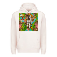Pale Pink western boer goat seamless pattern Premium Hoodie - BundleAndBundleShop