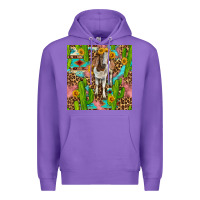 Purple western boer goat seamless pattern Premium Hoodie - BundleAndBundleShop