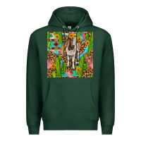 Sports Green western boer goat seamless pattern Premium Hoodie - BundleAndBundleShop