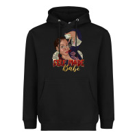 Black self made babe afro black woman Heavyweight Hoodie - texasbilliewilder