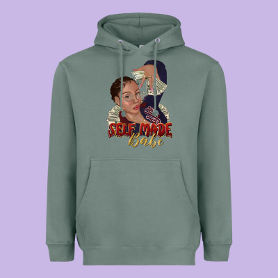 Heavyweight Hoodie self made babe afro black woman